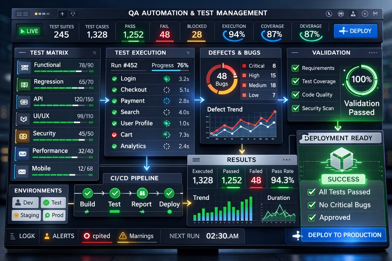 SPR test matrix and quality validation workflow